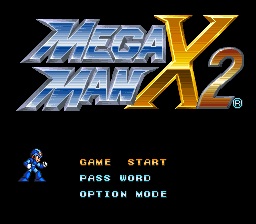 Megaman X2 (Europe) Title Screen